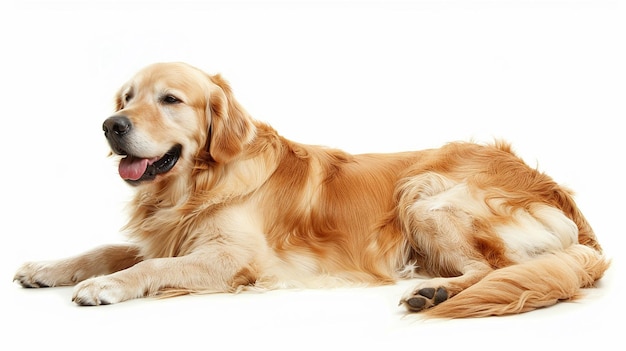 Golden Retriever dog is on isolated