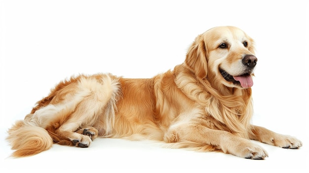 Golden Retriever dog is on isolated