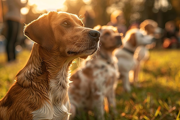 Golden Retriever Dog in a Park