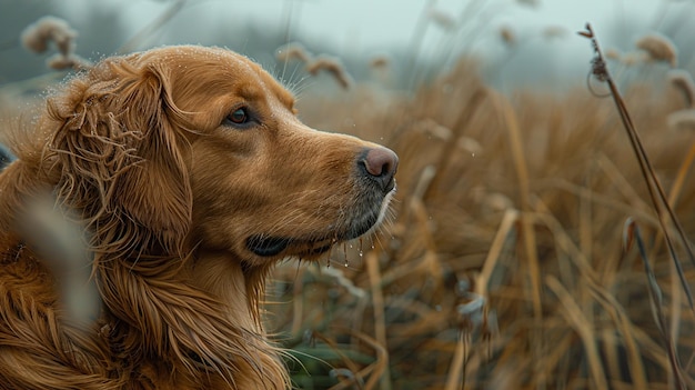 Golden Retriever in a Field