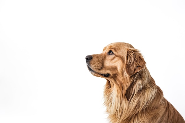 Golden Retriever Looking Off to the Side