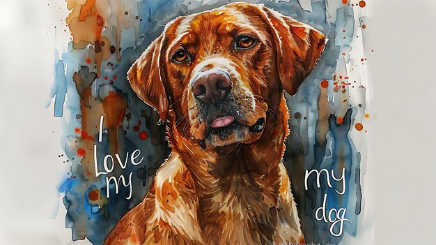 Golden Retriever Scottish Gun Dog in Charming Illustration