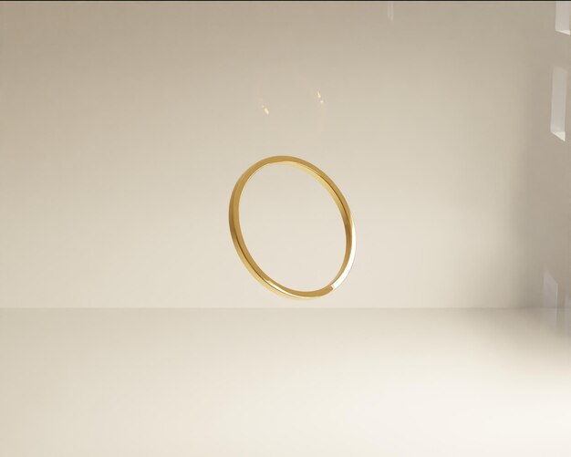 Golden ring 3D rendered image