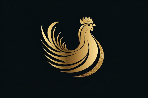 Photo the golden rooster by person