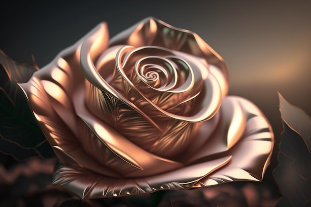 golden rose, generated Ai