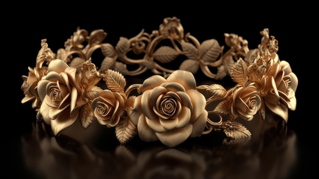 golden roses necklace