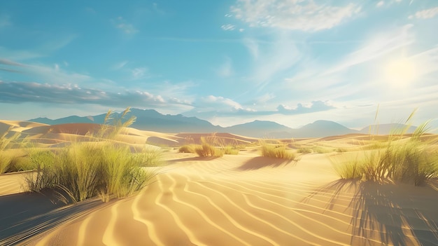 Golden Sand Dunes Landscape