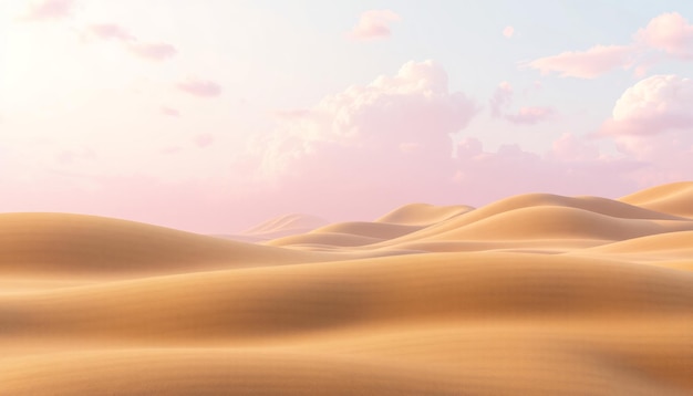 Golden sand dunes with a beautiful sky