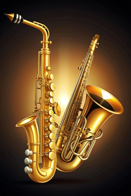 Photo golden saxophone