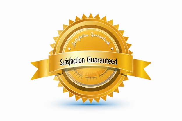 Photo golden seal of satisfaction guaranteed