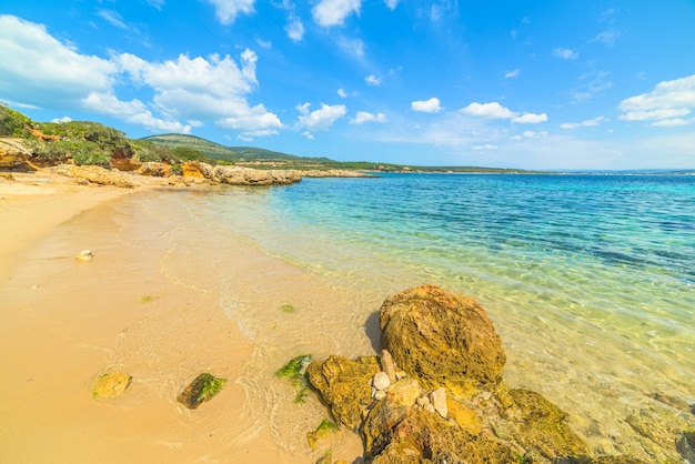 Golden shore in Alghero Italy