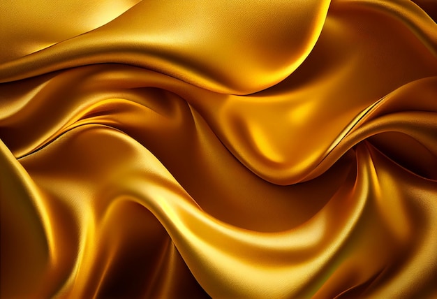 Golden silk in a close up