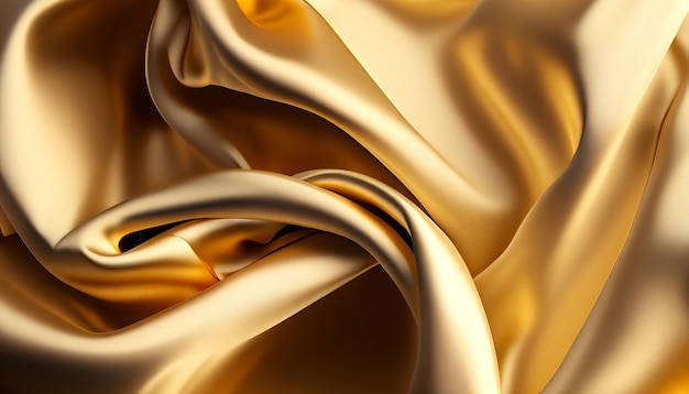 Golden silk fabric texture elegant and smooth luxurious gold background