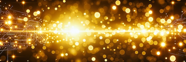 Photo golden sparkles on a festive background capturing the essence of celebration with a touch of elegance