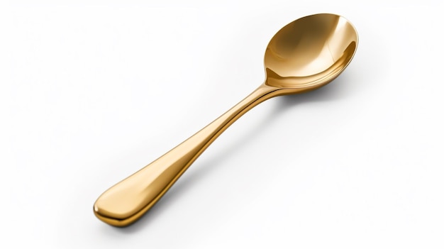 Golden Spatula utensil white background realistic Ai generated art