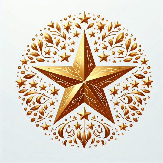 Photo golden stars pattern background