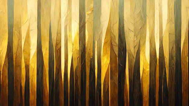 Golden stripe abstract background realistic painting