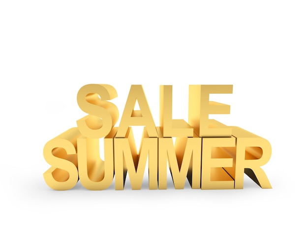 Golden summer sale text