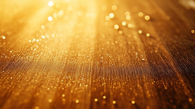 Photo golden sunlight cascading over textured wooden surface