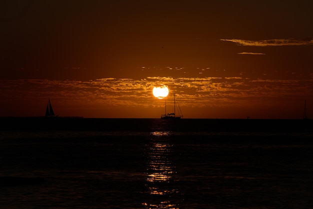 Golden sunrise sunset over the sea waves sunrise over the ocean