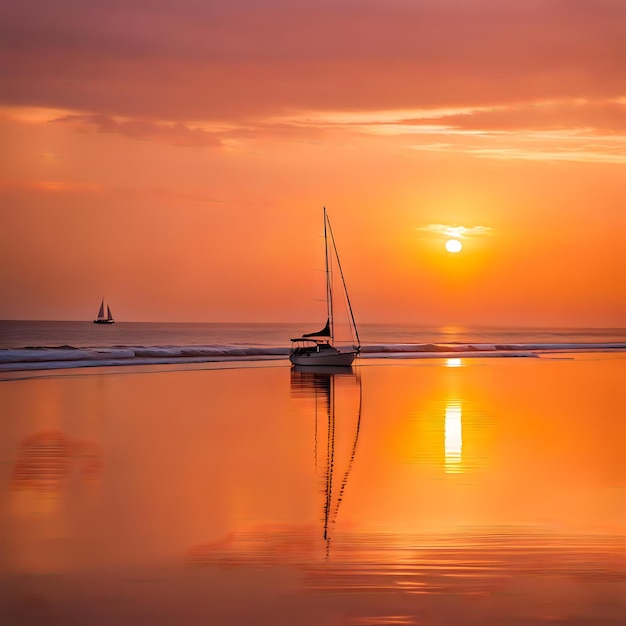 Golden Sunset over a Cloudy Horizon