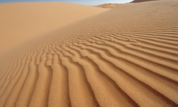 Golden sunset over a serene desert landscape