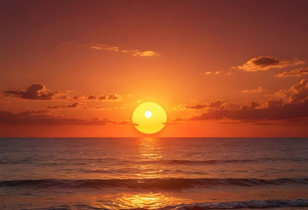 Golden Sunset Over a Tranquil Sea