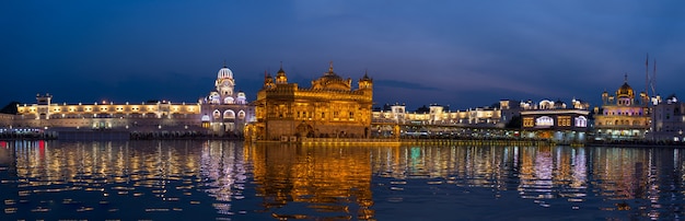 The Golden Temple at Amritsar, Punjab, India, the most sacred icon and worship place of Sikh religion.