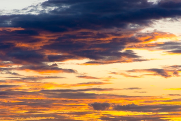 Golden Twilight dawn sky before sunset, Sky background, Nature concept