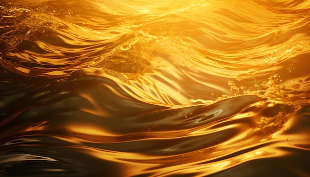 Golden water gently flows in the wallpaper