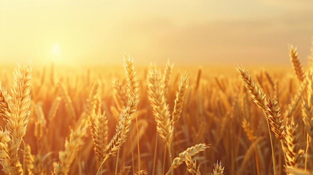 Golden Wheat Field at Sunset