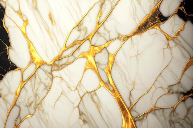 Golden white marble background texture pattern design