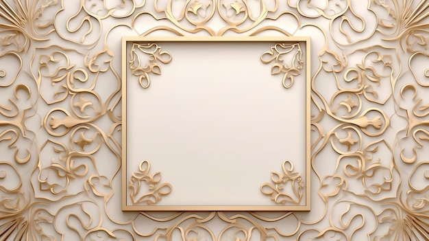 Golden Wired frame illustration for product presaentation and background