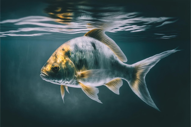 A Goldfish in its Isolated Aquatic World