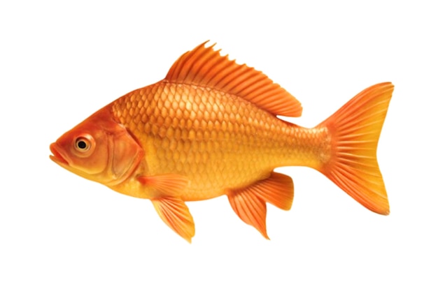 Goldfish on a white background