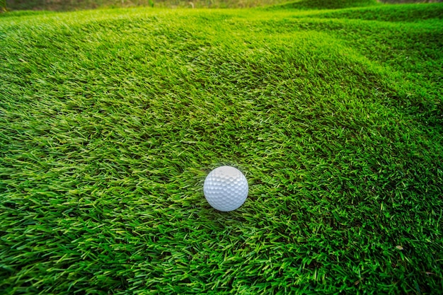 Golf ball on grass