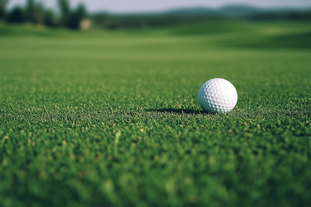 golf ball on green grasscourse