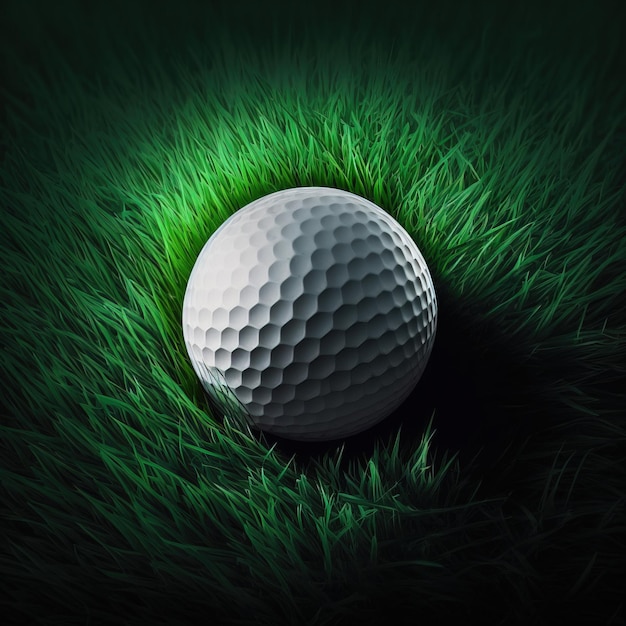 Golf ball on a tee generative AI