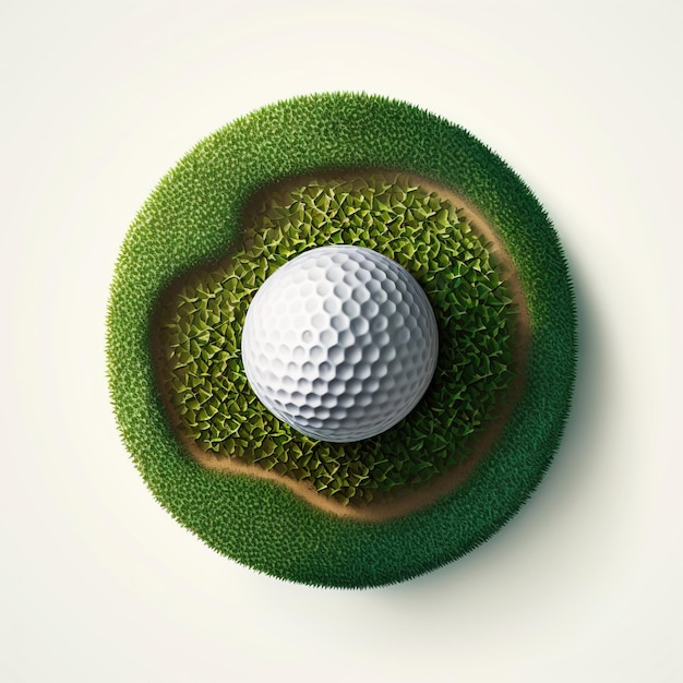 Golf ball on a tee generative AI