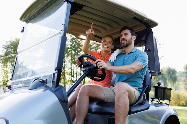 Golf Cart Stroll Amidst Nature