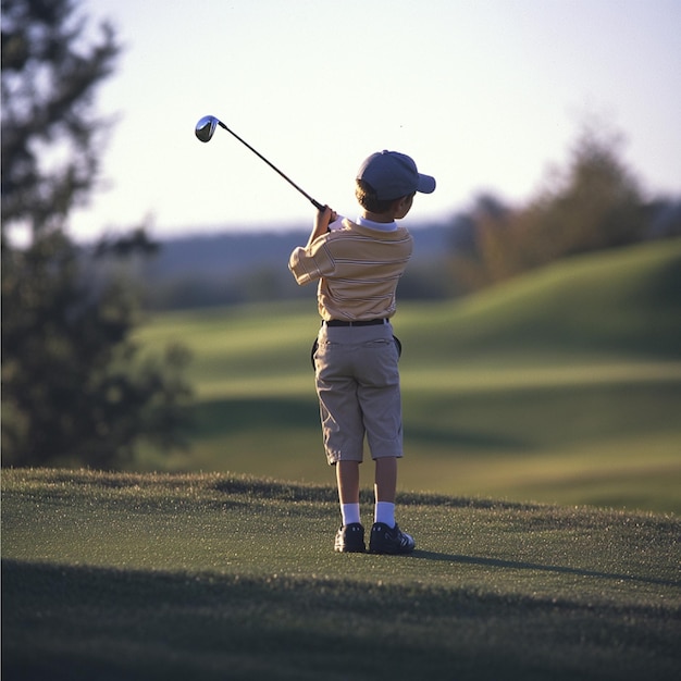 A golfer participating in a junior golf program run by a golf association