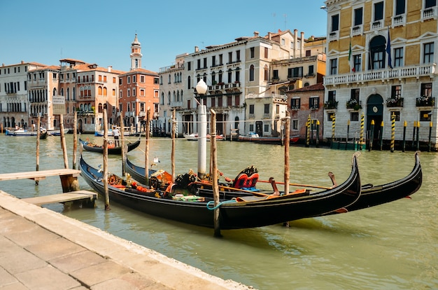 Gondolas in Venice. Venice, Italy