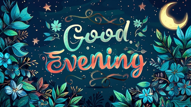 Good Evening Vector design