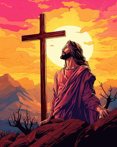 good friday background with jesus christ