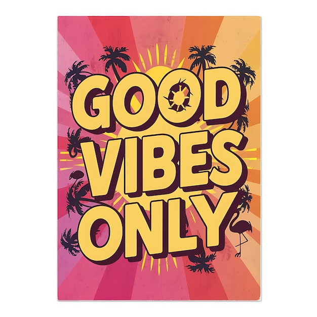 Photo good vibes only tshirt design motivational quote illustartiontypographybannerposter