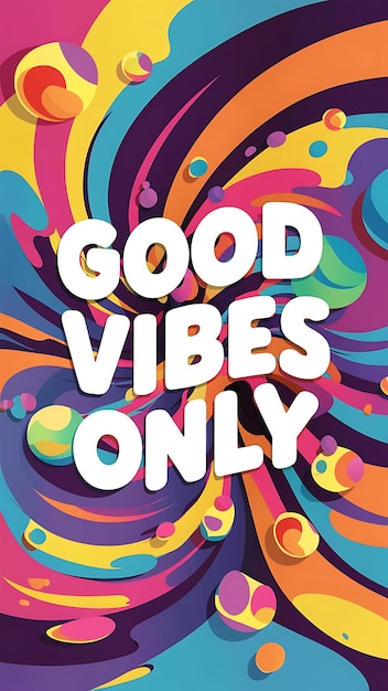 Good Vibes Only Tshirt Design Motivational Quote IllustartionTypographyBannerPoster