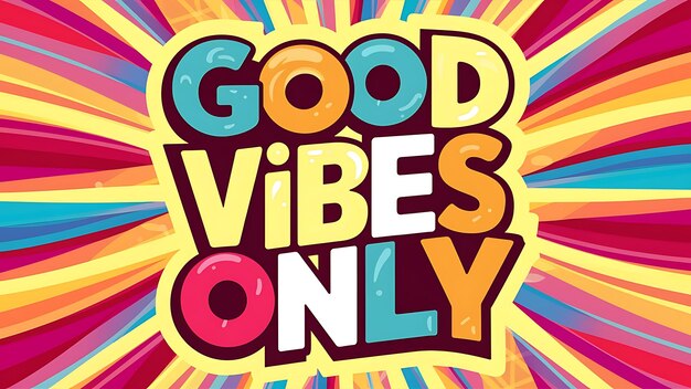 Good Vibes Only Tshirt Design Motivational Quote IllustartionTypographyBannerPoster