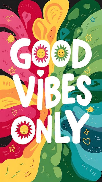 Photo good vibes only tshirt design motivational quote illustartiontypographybannerposter