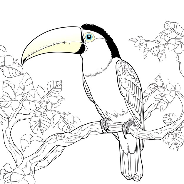 Goofy Toucan With Colorful Beak