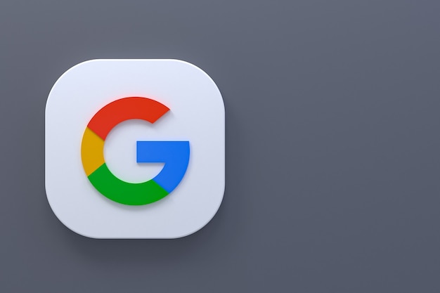 Google application logo 3d rendering